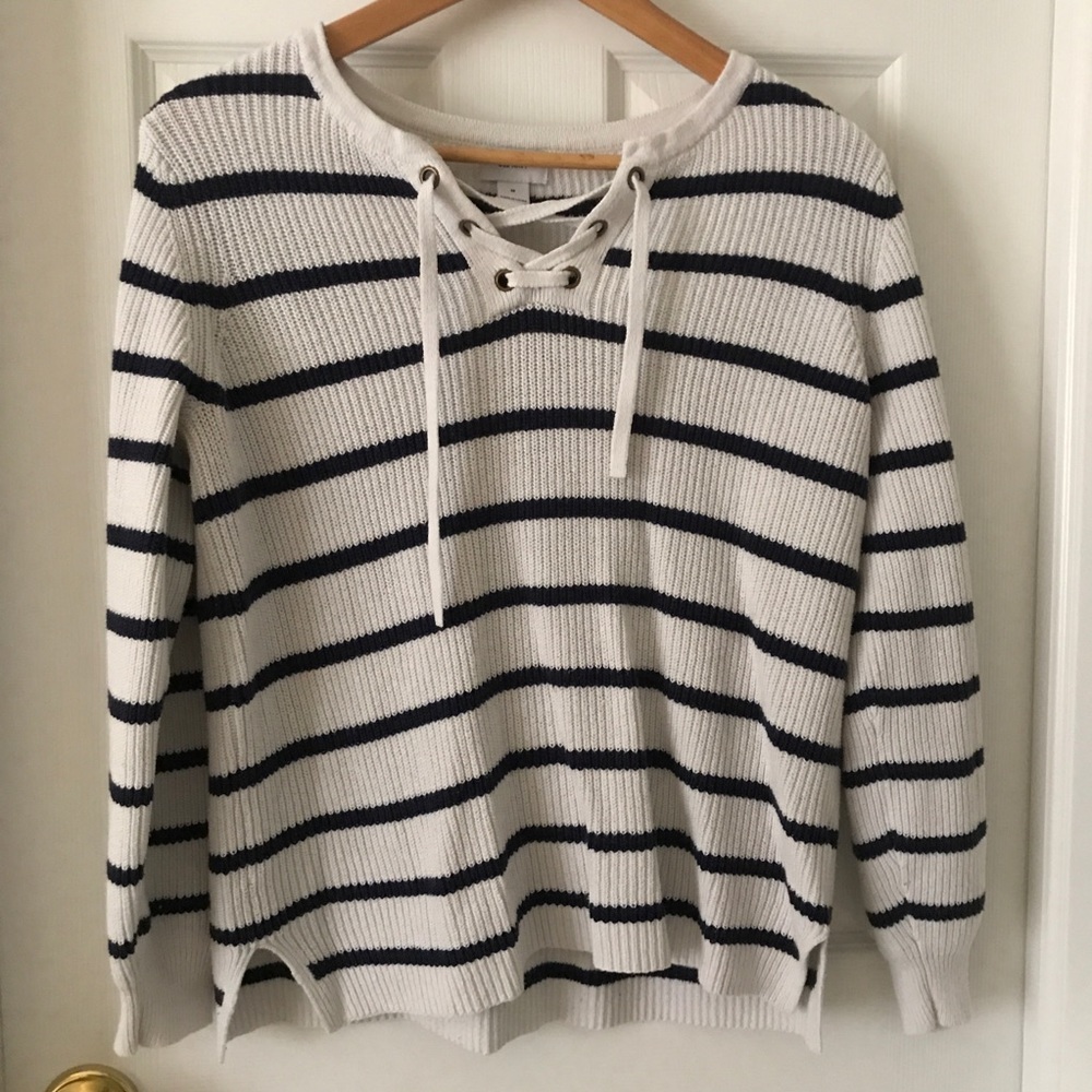 Navy Striped Sweater